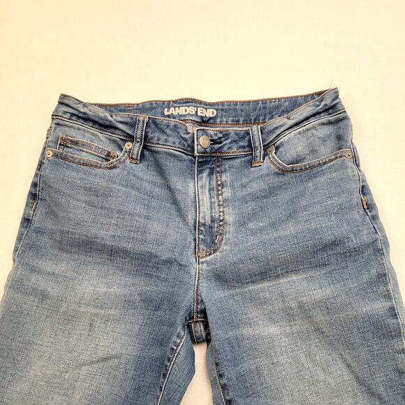 Lands' End Jeans Women's Size 10 Blue Mid Rise Bootcut Denim Stretch Faded - Picture 4 of 13